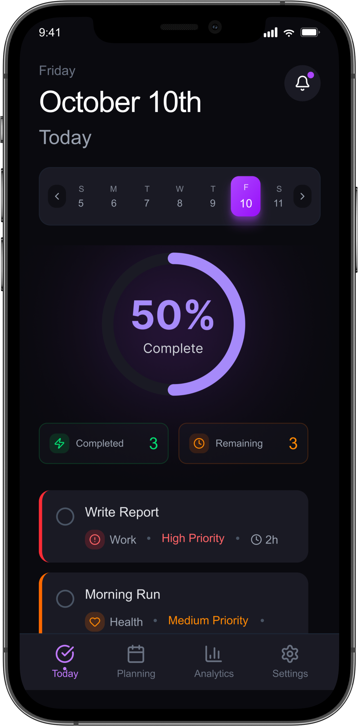 Today View Screenshot